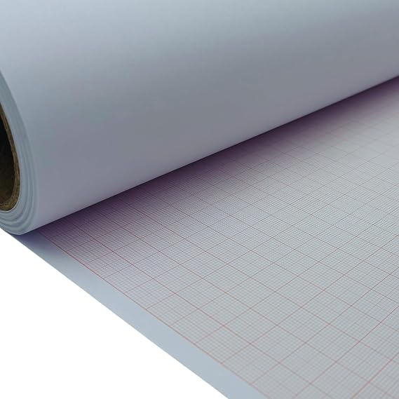 Premium Grid Graph Paper Roll | 36"/914mm x 10m | 90gsm White Paper with 1mm, 5mm & 10mm Grid Print | Precision Printed grids for Pattern Drafting, Technical Drawing, CAD & Design Projects