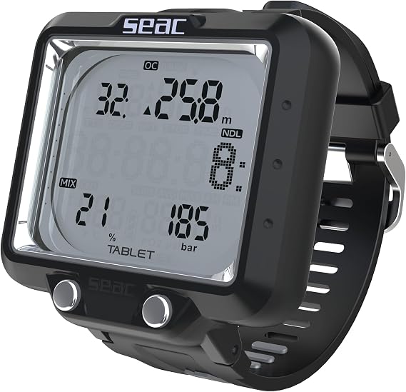 SEAC Tablet, Dive Computer with Built-in Bluetooth, Handles up to 3 Blends Gas Mixes, With A Large Display, Wireless Connection