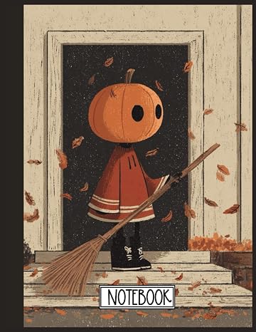 Notebook: Fall Pumpkin Composition Cover with 100 Page College Ruled Paper