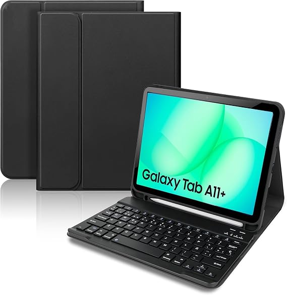 Case with Keyboard for Samsung Galaxy Tab A9+/A11+ 11 Inch 2023/2025
