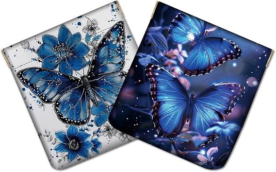 CREATCABIN 2Pcs Snap Closure Organizer Pouch Small Makeup Bag for Purse Portable Self-Closing Mini Travel Storage Pouches Tarot Sun Moon Black Waterproof PU Leather Cosmetic Bag for Women 4.3x4.7Inch