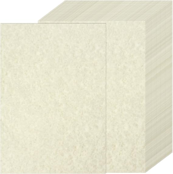TSKDKIT 100 Sheets Printed Parchment Paper A4 180gsm Ivory