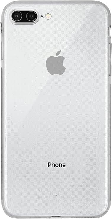 KZY İLETİŞİM Apple iPhone 8 Plus ile uyumlu Kapak Kamera Korumalı Tıpalı Şeffaf Silikon Kılıf