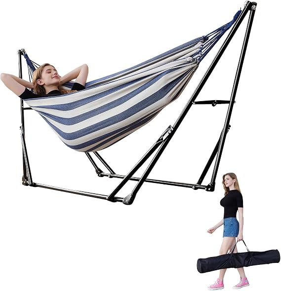 Portable Hammock with Stand for Outside or Inside,No Tree Required