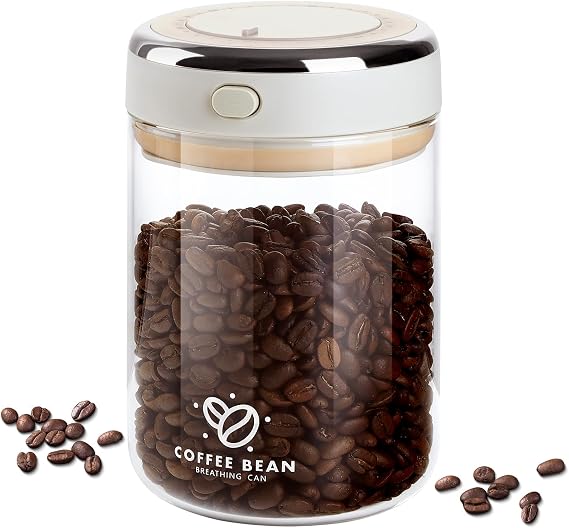 1100ML Vacuum Coffee Canister with One-Way CO2 Valve