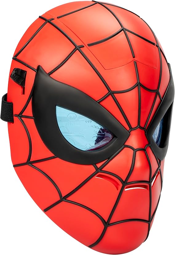 Spider-Man Marvel Glow FX Roleplay Mask For Kids Ages 5+, Super Hero Costume Accessory With Light-Up Lens And Adjustable Strap, Entertainment-Inspired Design, Red