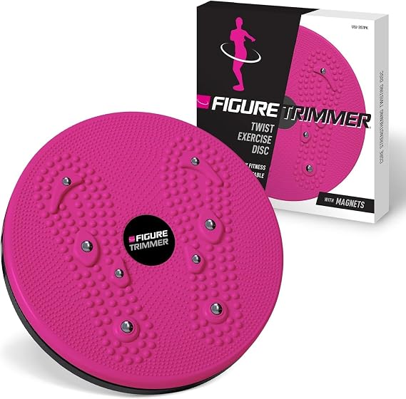 ‎Figure Trimmer Core Abs Twister Board - 12-inch Waist Sculptor Twister Board for Core & Ab Exercise - Waist Twisting Disc, Dizzy Disc Twist Board for Slimming Workout with 8 Magnets Reflexology, Pink