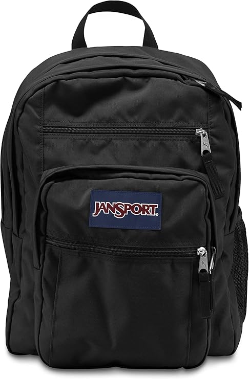 JanSport Big Student Backpack - 15-inch Laptop School Pack (Black.), Black, Modern