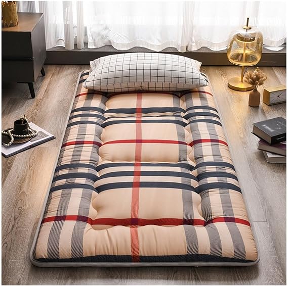 Thicken Folding Portable Mattress - Soft Double/Single Japanese Futon, Tatami Roll Mat - Queen Size(02,Queen(150 * 200cm))