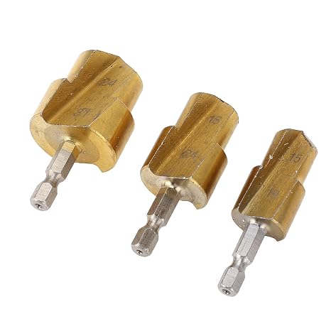 PPR PVC Boru Rayba Setleri Sıhhi Tesisat Bakımı Için Yüksek Karbonlu Çelik Genişletici Matkap Ucu Seti Elektrikli Matkaplar Için 3PCS Hex Shank Boru Raybası