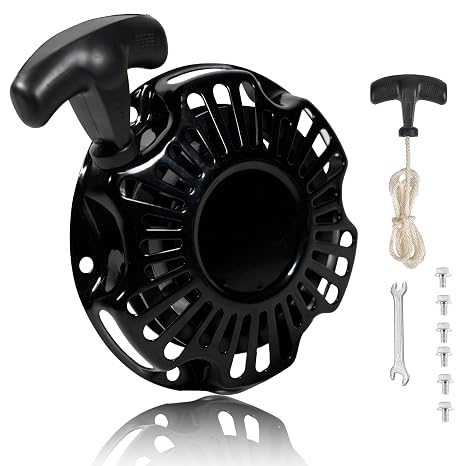 JMCHstore Pull Start Recoil Starter Assembly for Monster Moto 80cc 2.8 hp, Mega Moto 105cc Mini Bike, Coleman RB100 Reaktree RT100, Motovox MBX 10, MM-K80R Mega Max Go Kart, 152-3 3.5HP Engine Parts