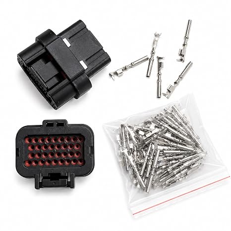 26ピン + 34ピン ECU コネクタキット MoTeC M84およびHaltech ECUと互換性があり、端子とシール付き。
