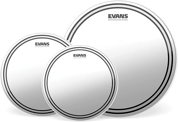 EC2S Clear Fusion Pack 10", 12", 14", 14" HD Dry Snare Batter