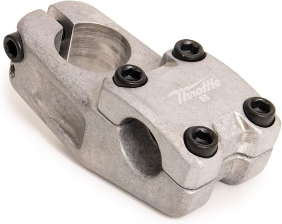 Eastern Bikes Throttle BMX Stem, 22.2mm Clamp Dia, 50mm Reach, Frontload or Topload, Lightweight 6061 Alloy, Chromoly Bolts