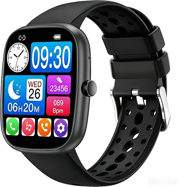 Smart Watch 2026 Model Compatible with iPhones, Android Compatible, Bluetooth Call Function, SMS/Line Message Notifications, 1.85-Inch Large Screen, Wristwatch, Multiple Exercise Modes, Sports Watch
