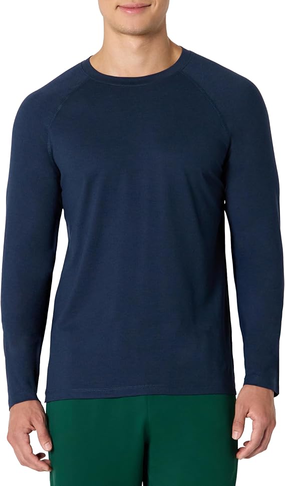 Amazon Essentials Men's Athletic Soft Performance Lightweight Long-Sleeve Gym Workout Top