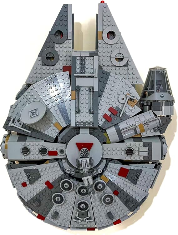 3Dudes & Dad Wall Mount Display Bracket Compatible with LEGO® Star Wars Millennium Falcon - Custom Designed Storage Hook for Set 75257 - 3D Printed Plastic - Supplied with Mounting Hardware