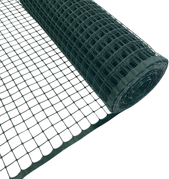 Plastic Garden Fencing 1m x 25m Green 20mm Holes Clematis Netting Mesh - Ideal for Plant, Pet, Vegetable Protection and Climbing Plant Support Net