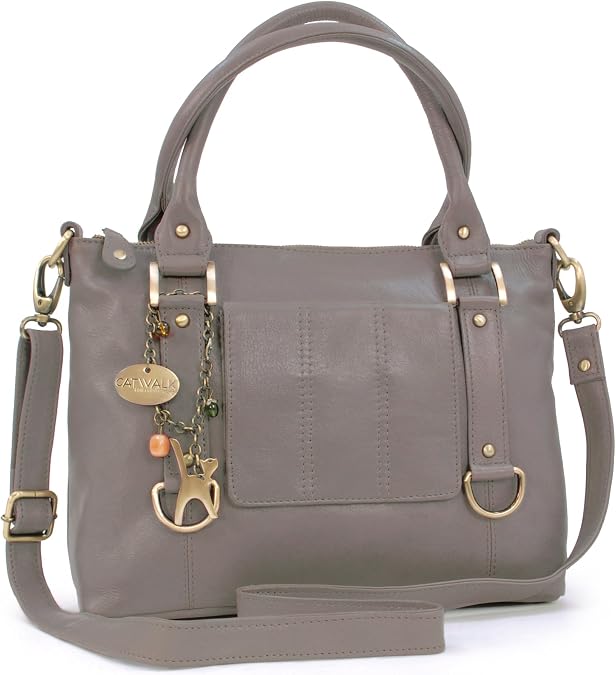 Catwalk Collection Handbags - Gallery Leather Shoulder Bag / Handbag with Shoulder Strap