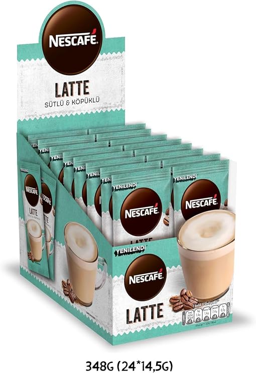NESCAFÉ Latte Dissoluble Coffee Mix with Milk and Foam 14.5 g x 24