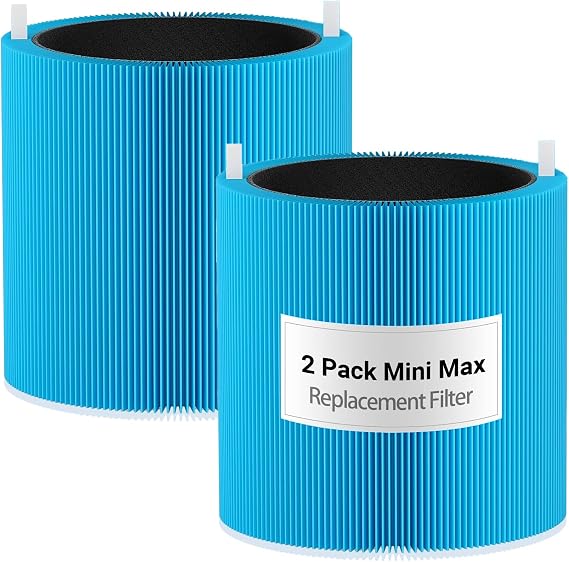 交換用フィルター 2個パック BLUEAIR Mini Max空気清浄機、プレミアムフィルター、高度な活性炭フィルター用