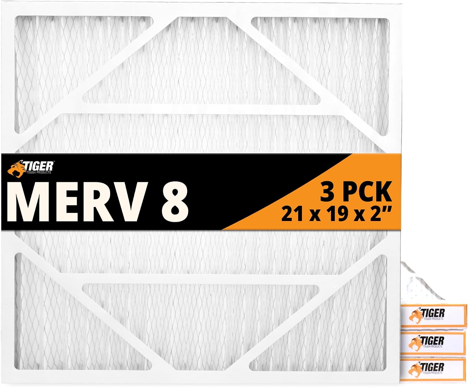 Compatible/Replacement Pleated MERV 8 Filters for HVAC and Pre-filters for Dri-Eaz HEPA 700 and similar Air Scrubbers, 21X19X2" Pack of 3