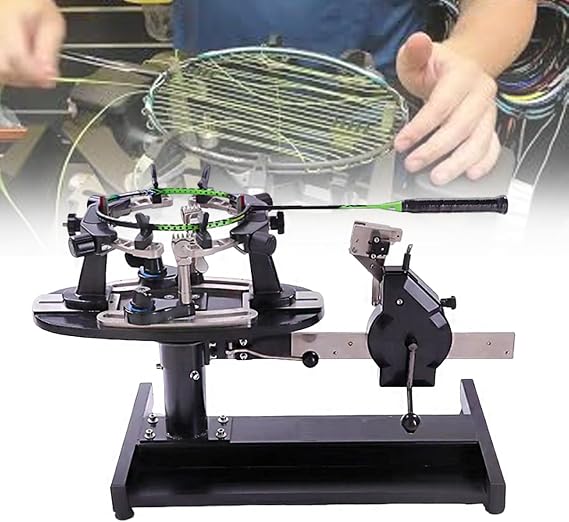 6-Point Fixing Badminton String Machine, Adjustable Clamping, High Tension for Racket Stringing, Suitable for Badminton & Tennis