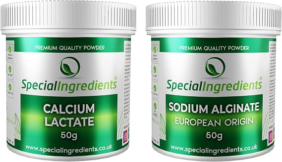Molecular Gastronomy Ingredients Calcium Lactate 50g and Sodium Alginate 50g