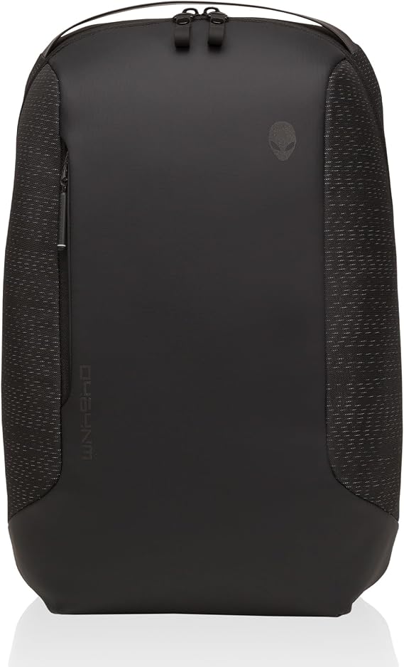 Alienware Horizon Slim Sırt Çantası – AW323P – GalaxyWeave Siyah – 460-BDIF 17 inç'e kadar uyumlu, 360° EVA köpük korumalı laptop/tablet bölmesi, çizilmez Nylex astar, darbeye ve hava koşullarına dayanıklı, ince profil tasarım