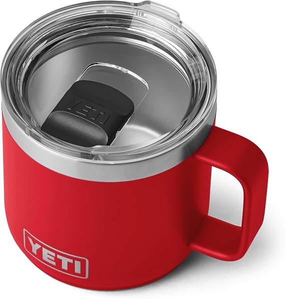 YETI Rambler 14 oz (414 ml) Stackable Coffee Mug, Rescue Red