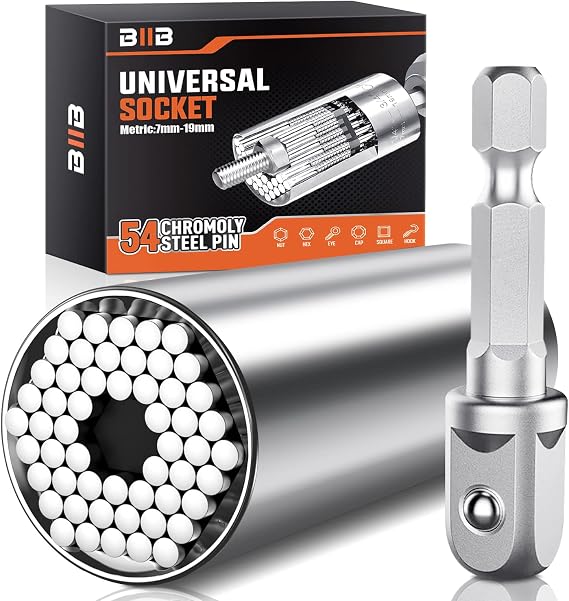BIIB Gifts for Men, Universal Socket Wrench Gadget Set for Men Hand Tools