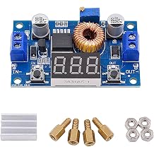 DC Buck Voltage Converter Step Down Voltage Regulator Module Board 4-38V to 1.25-36V 5V/12V Adjustable Output Voltage Stabilizer Transformer with LED Display