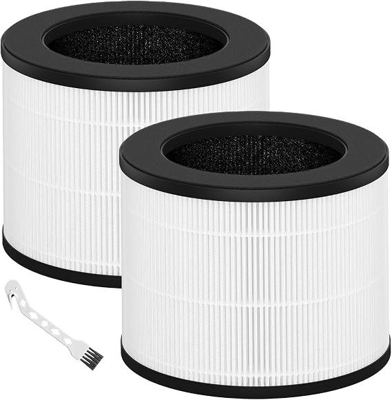Airmega 100 Air Filter Compatible with COWAY Airmega 100 Air Purifier 3-in-1 H13 True HEPA & Activated Carbon Replacement Filter (2 Pack)