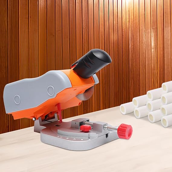 Mini Cut Off Machine, 90W Mini Cutter Tool Table Chop Bench Saw, 0-45° Miter Adjustable Woods Cutter-Cutting Machine Multi-Function Table Saws for Cutting Brass, Steel, Wood