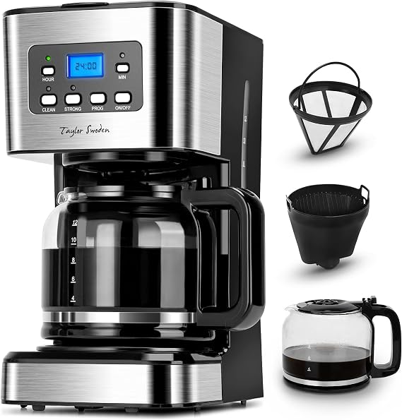 Taylor Swoden 1.5L 12 Cup Programmable Drip Coffee Maker