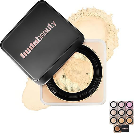 Huda Beauty Easy Bake Loose Baking & Setting Powder — Oil Control Loose Powder Light Diffusing Setting Powder For Smooth Shine Free Daily Wear (banana bread)