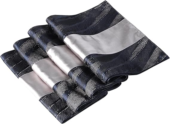 Bed Flag Home Kitchen Dining Table Runners Luxury Wedding Party Festival Party Christmas Decoration (Color : Black, Size : 40X230cm)