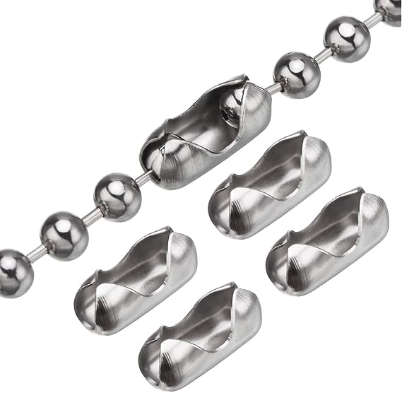 4.5mm Roller Roman Vertical Blind Spare Parts Metal Chain Joiners Cord Connectors (10)