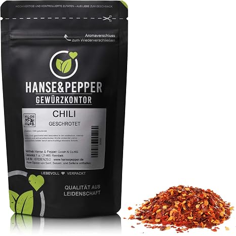 500 g chilli crushed chilli flakes with seeds in top quality - Gourmet series
