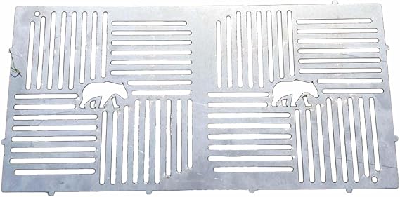 Kamp Ayısı® PyroWide Wire™ Yekpare Paslanmaz Çelik Bushcraft Izgara Teli Hafif Portatif 37 × 18 cm