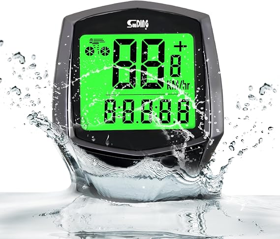 Bicycle Computer Universal 16 Functions IPX5 Waterproof GPS Speed Meter Touch Screen Bicycle Computer Bicycle Speedometer for All Bikes Black