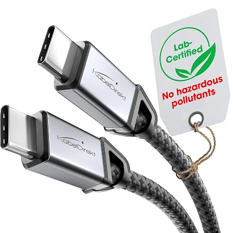 KabelDirekt – USB C Cable for Fast Charging – 1.5m, 60W