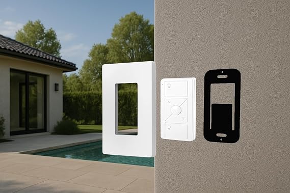 Wall Mount Brackets for Lutron Caseta Pico Remote (4-Pack) – Compatible Wallplate Holders for Easy Installation, Secure Fit, Smart Switch Accessory (Black)