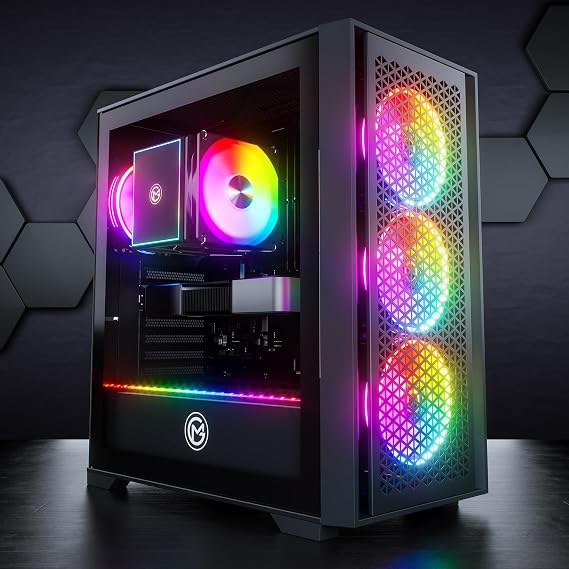 GameMachines Flow - Gaming PC - AMD Ryzen 7 5700X - GeForce RTX 5060-1TB SSD - 16GB DDR4 - WLAN - Win 11 Professional