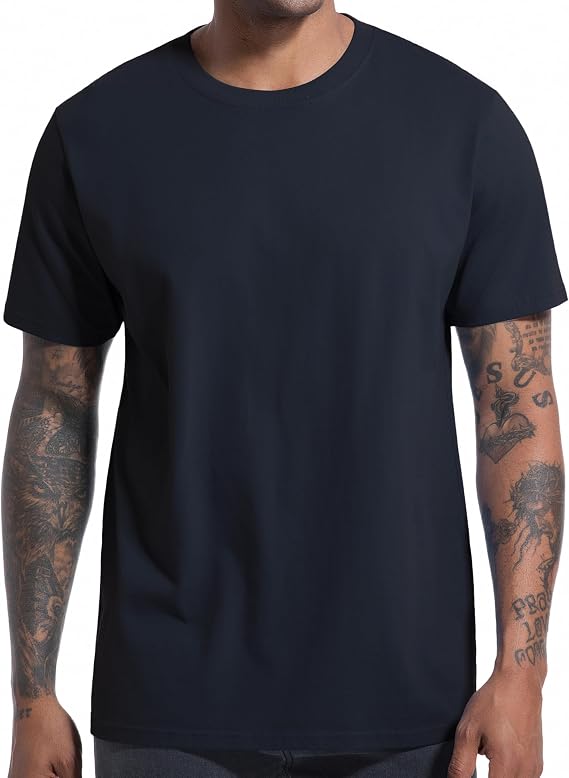 VEIISAR Men's T-Shirt 210 GSM Medium Weight 100% Cotton (Prewashed) - Soft & Comfortable Fabric Classic Basic T-Shirt - Plain Colour