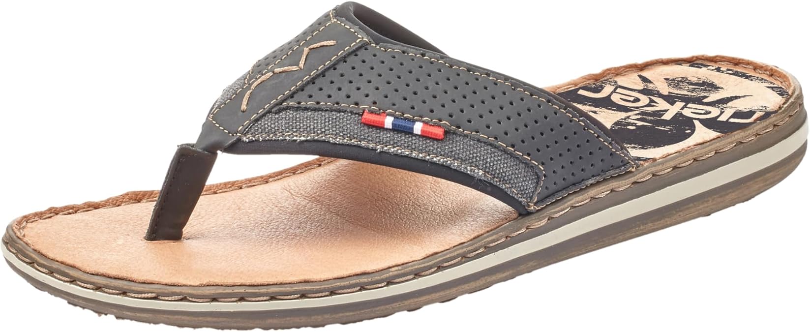 Rieker 21084 Men's Toe Separators Black (Black/Anthracite/Black) 43 EU (9 UK)