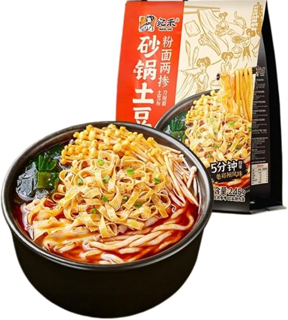 Potato & Wheat Noodle Mix 245g Spicy Hot Pot Style, Chewy & Hearty