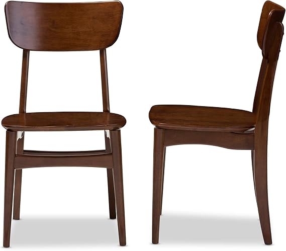 Baxton Studio Dinning Chairs, Engineered Wood, Dark Brown, One Size