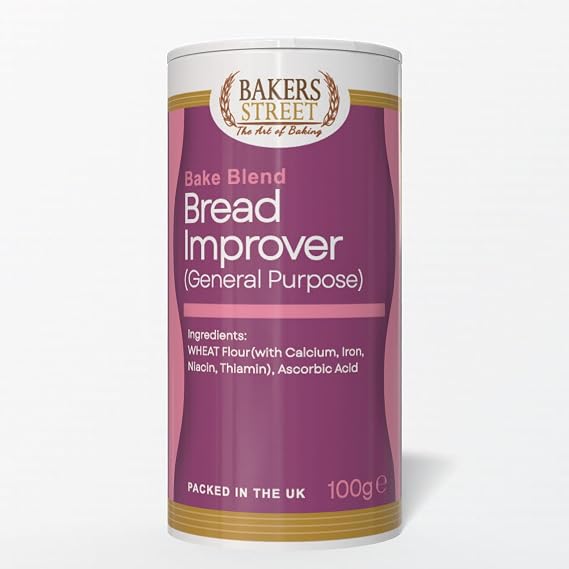 Bread Improver 100g Tub By Bakers Street | Dough Conditioner Enhancer | Dough conditioner, improving agent | For Bread - General Purpose