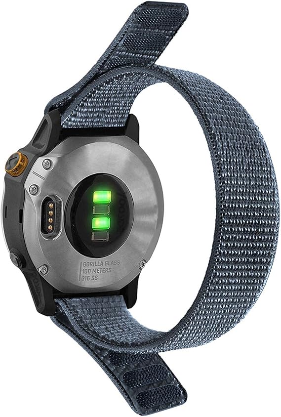 Garmin fenix 8-51 mm, Solar, Sapphire Kordon Hasır Kumaş UltraFit Nylon Yedek Kayış Yeşil -parent